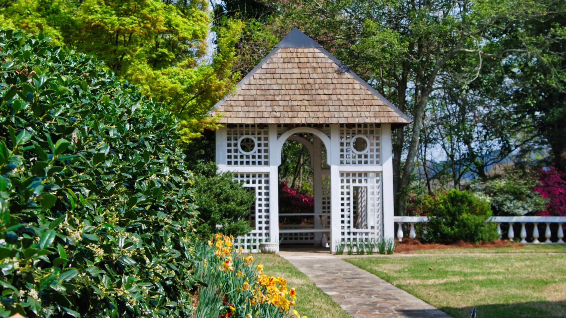 Historic landscape preservation grants helped restore neglected parts of the grounds of Martha Berry's Oak Hill. 