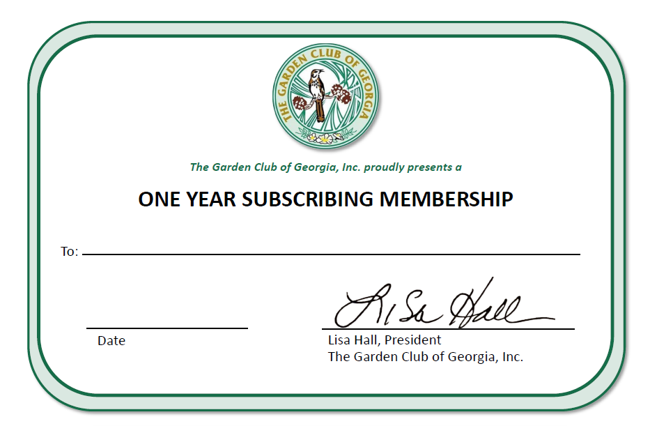 Subscribing Membership Certificate