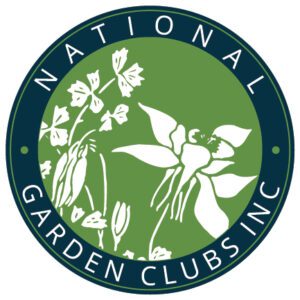 A green and white logo with flowers in the center.