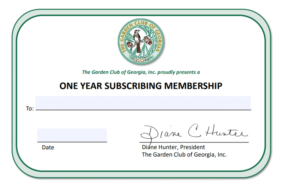 Subscribing Membership Certificate