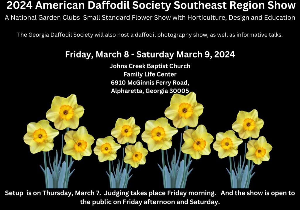 2024 American Daffodil Society Southeast Region Show Graphic I