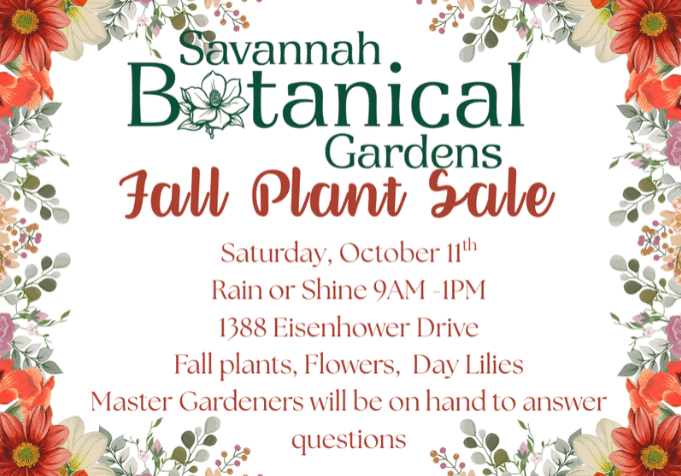 Savannah Botanical Gardens Plant Sale 10.11.25